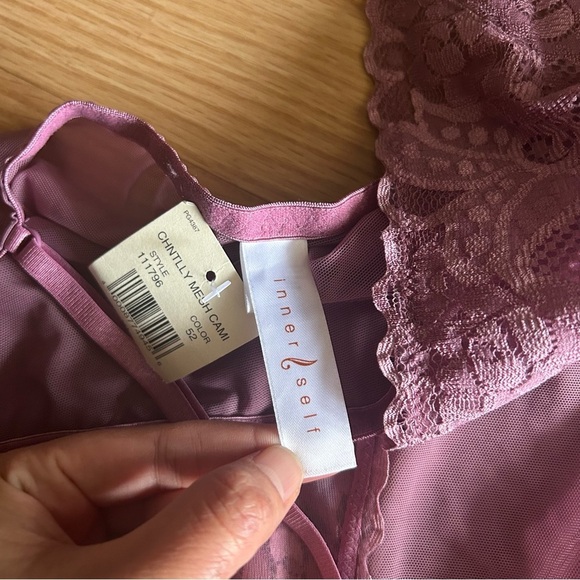 NWT Inner Self Chantilly Mesh Cami Top XL - Picture 3 of 7